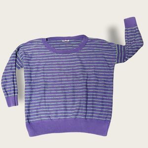 Madewell Wallace "Lakeside" 3/4 Sleeve Striped Crewneck Sweater